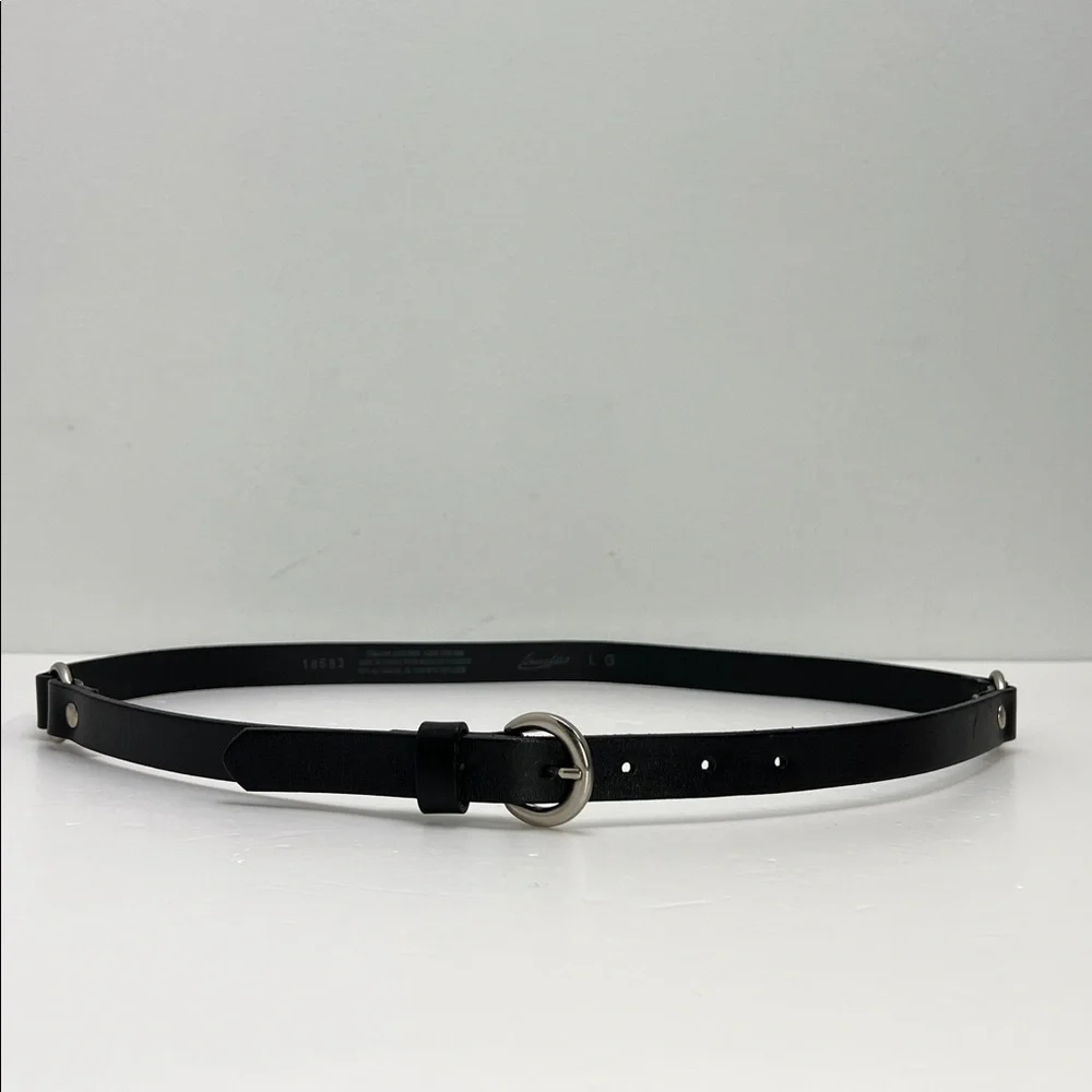 Landes Black Leather Belt Italian Leather Made In Canada Harness Style Festival